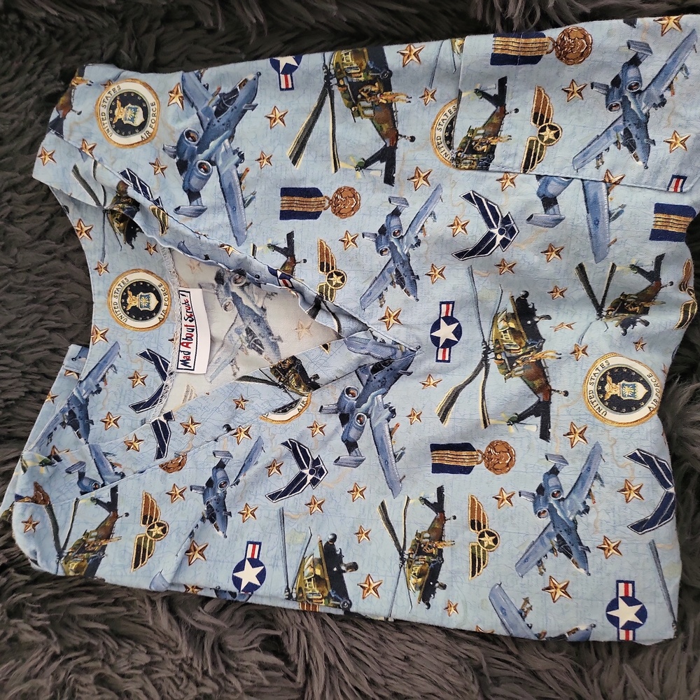 Air Force scrub top